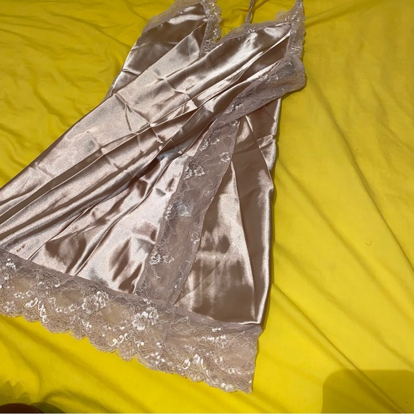 Stretchy Silly Lace Racerback Slip Lingerie Camisole Nightgown M/L Sexy Peekaboo - Picture 7 of 10